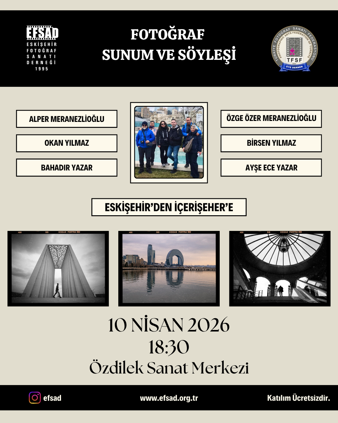 “Eskişehir’den İçerişeher’e” Sunum Ve Söyleşi 10.04.2026